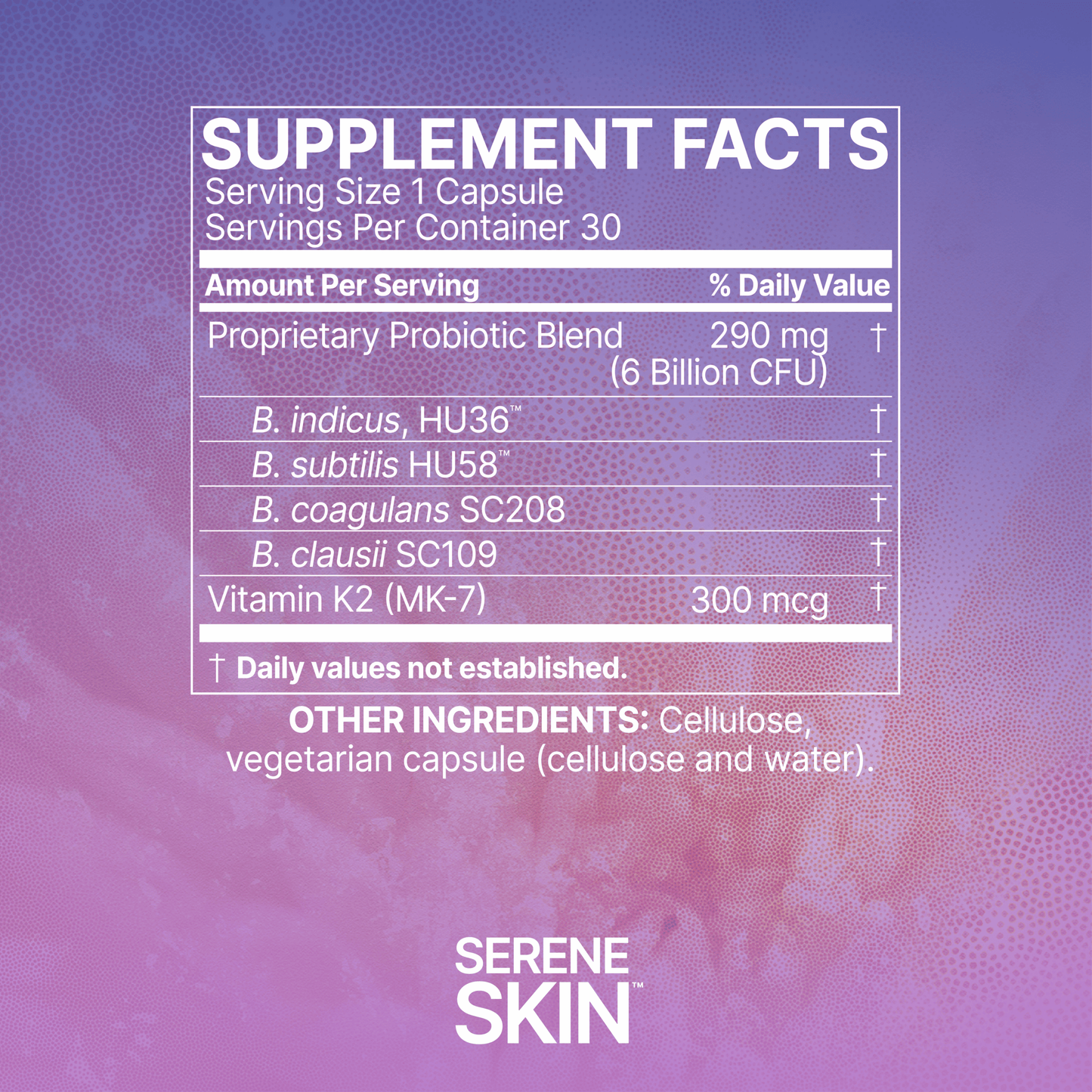 Microbiome Labs - Serene Skin (30 cápsulas)