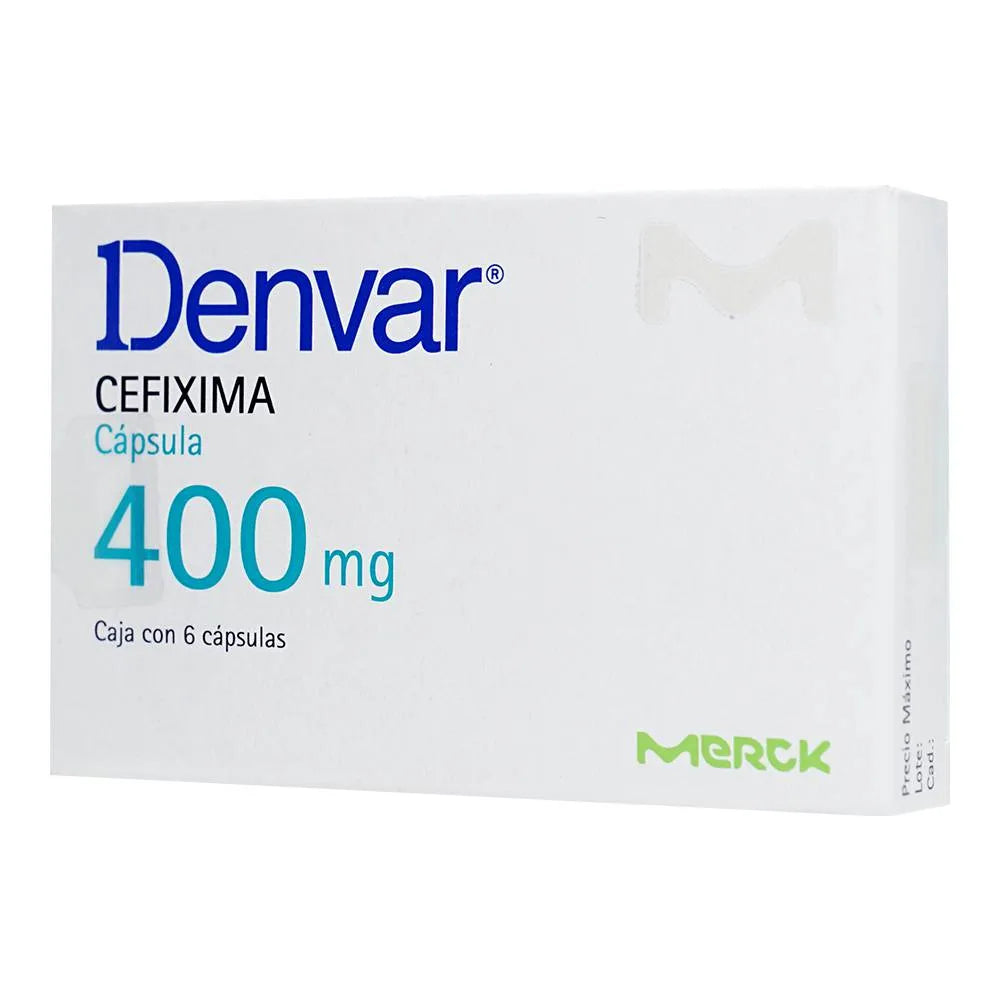 MERCK DENVAR CEFIXIMA CAPS 400MG CAJA CON 6 CAPS