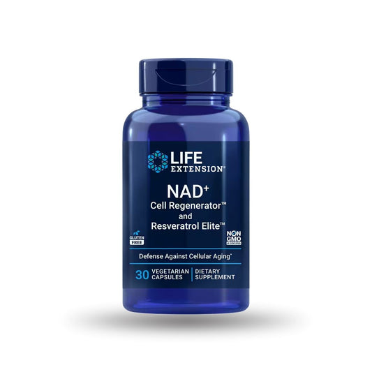 Life Extension NAD + Cell Regenerator and Resveratrol Elite 30 cápsulas