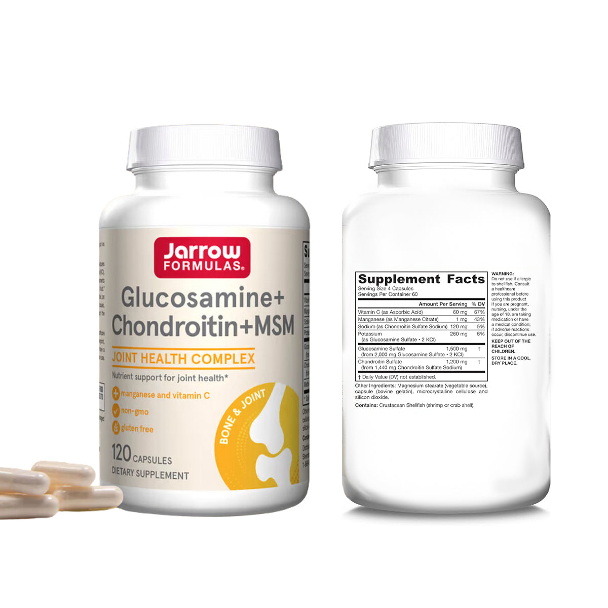 Jarrow Formulas Glucosamine+Chondroitin+MSM Vitamina C