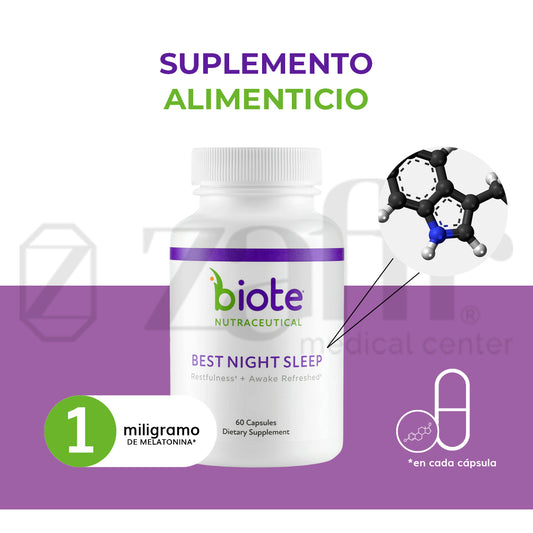 Biote - Best Night Sleep (60 cápsulas) Mejor Sueño Nocturno