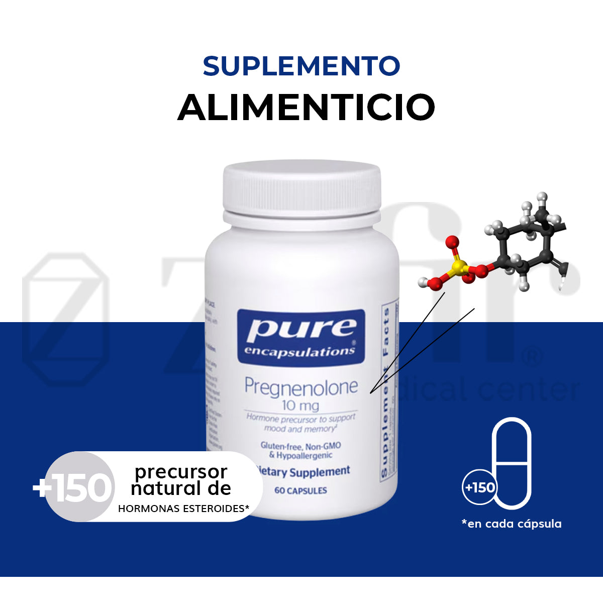 Pure Encapsulations Pregnenolone 10 MG 60 Caps