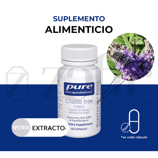 Pure Encapsulations Chaste Tree (vitex) 60 cápsulas.