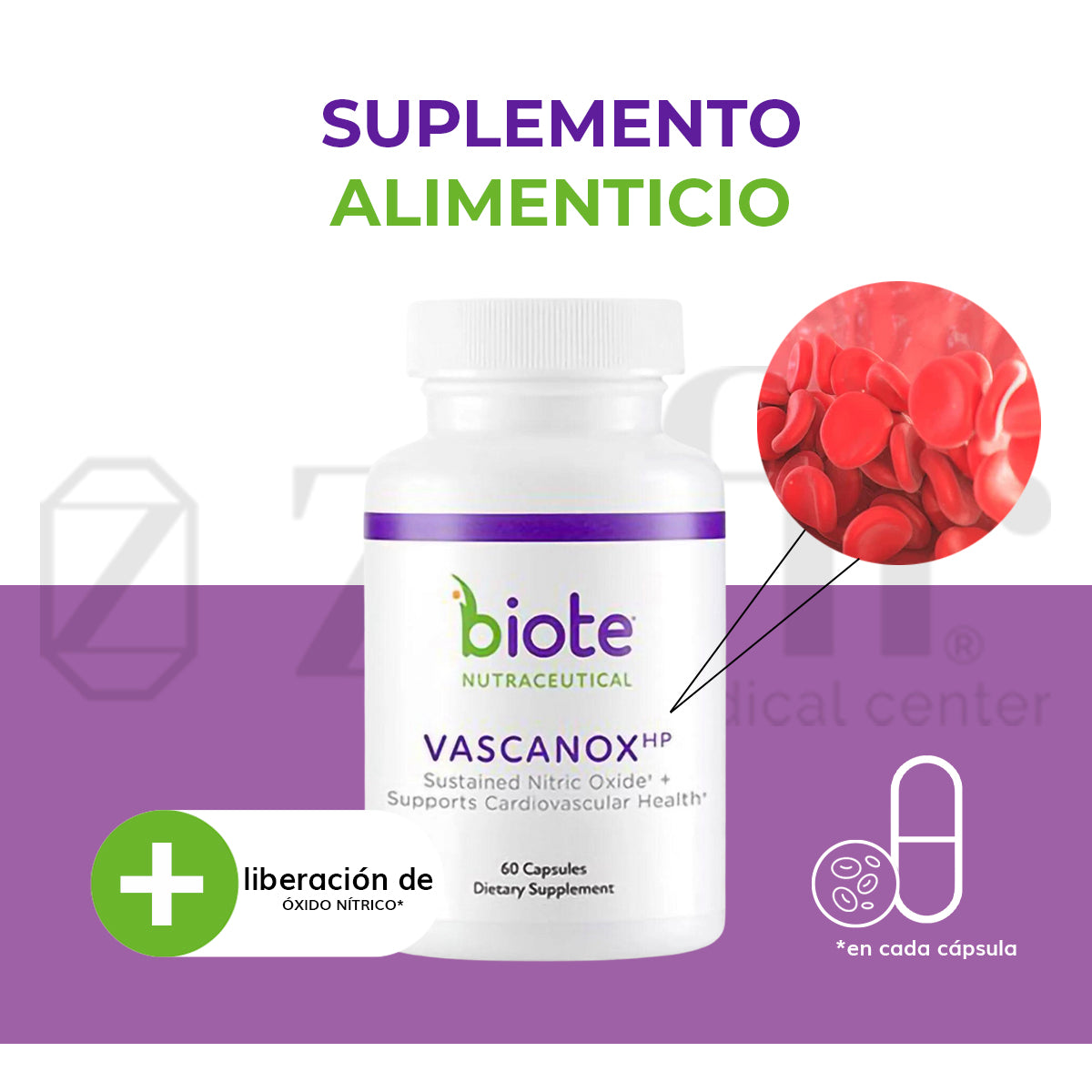 Biote Nutraceutical - Vascanox HP (60 cápsulas)