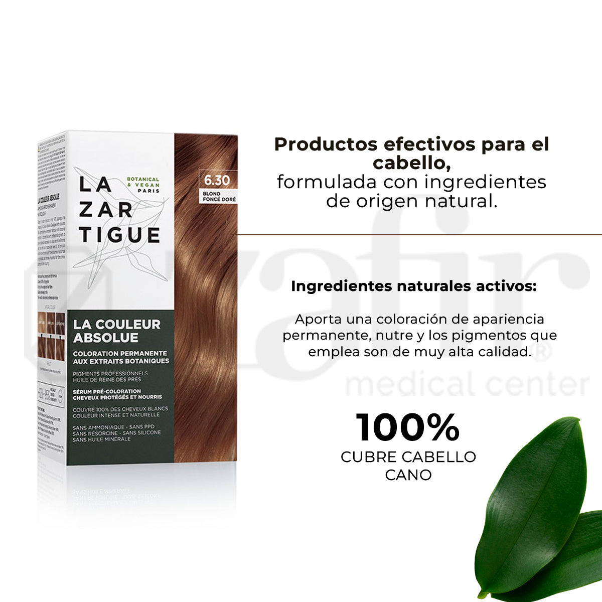Tinte Natural Lazartigue La Couleur Absolue 6.3 Sin Amoniaco