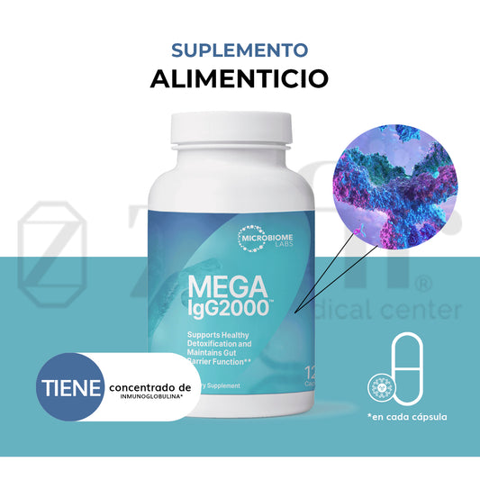 Microbiome Labs - Mega IgG2000 120 Cápsulas