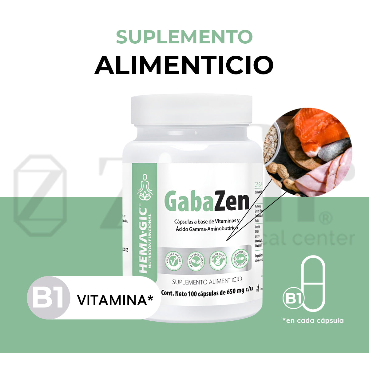 Hemagic GabaZen (Antes GAB P 100 cápsulas)