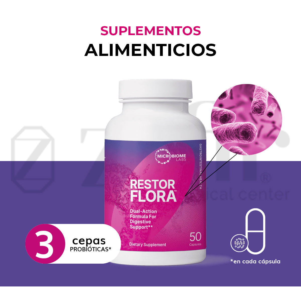 Microbiome Labs - RestorFlora (50 cápsulas)