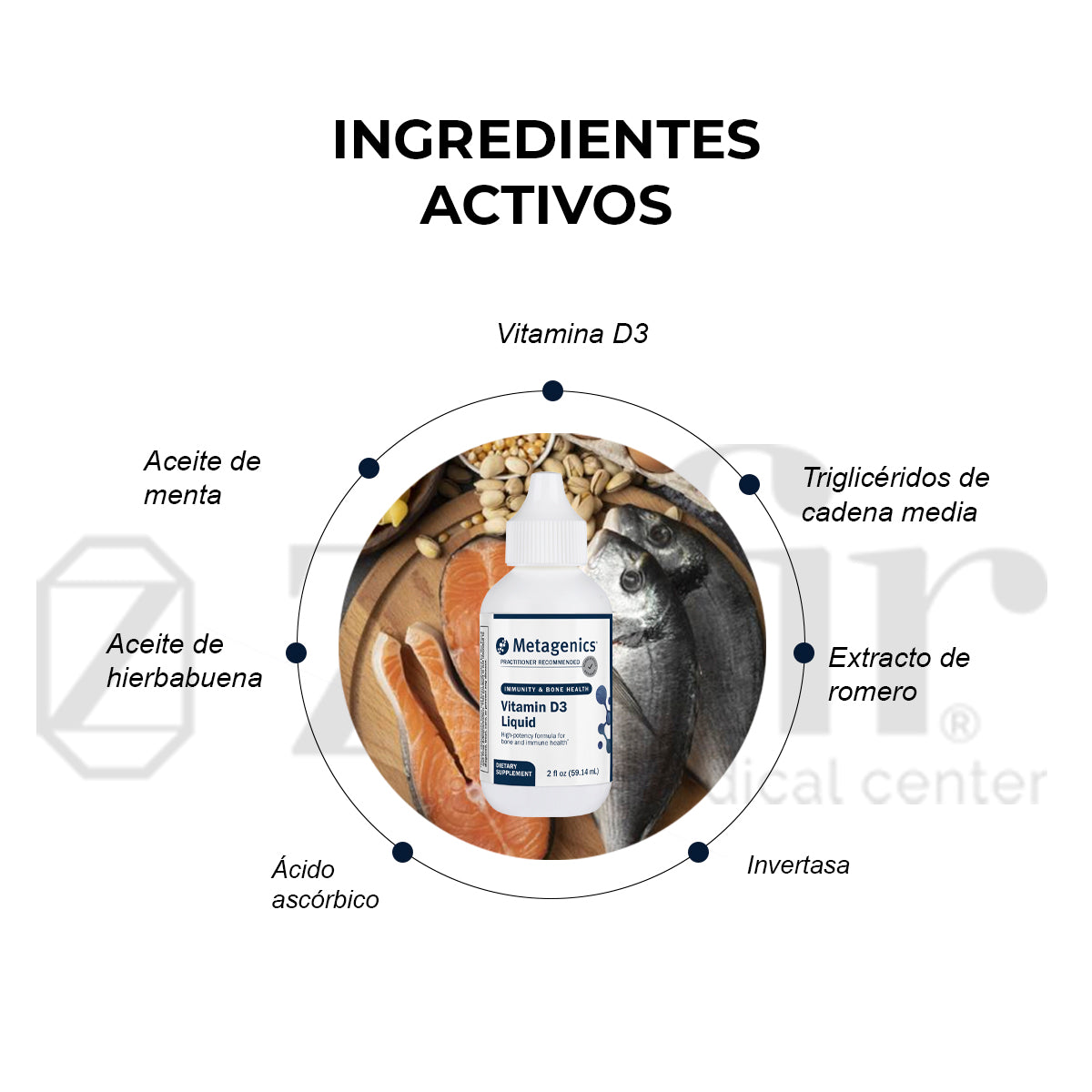 Metagenics D3 Liquid Sabor Uva 30 Mililitros
