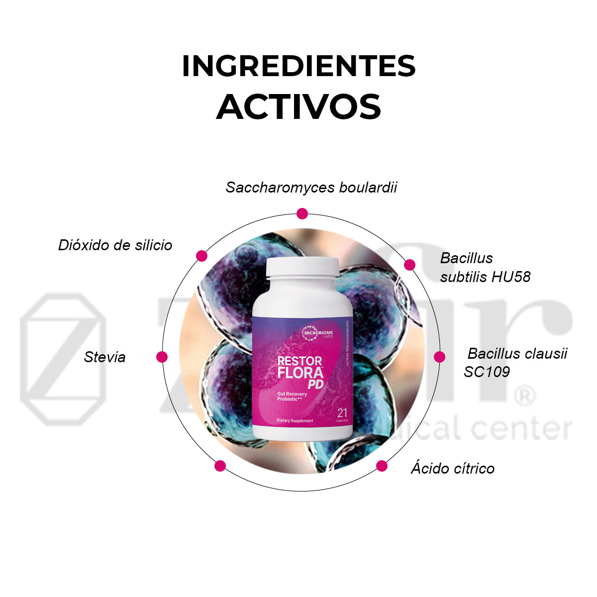 Microbiome - RestorFlora PD 21 cápsulas