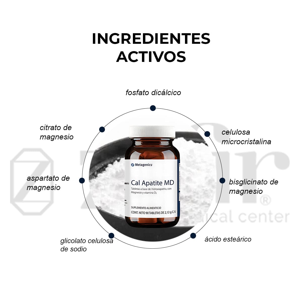 Metagenics - CAL APATITE MD 120 tabletas