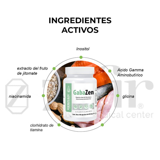 Hemagic GabaZen (Antes GAB P 100 cápsulas)