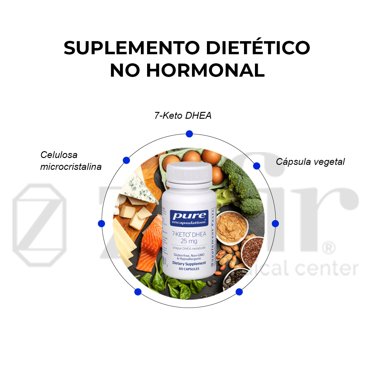 Pure encapsulations 7-KETO DHEA 25 MG 120 CAPSULAS