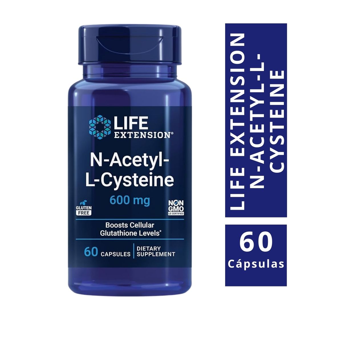 Life Extension N-Acetyl-L- Cysteine Boosts Cellular Glutahione Levels 600Mg Apoyo Inmunológico.