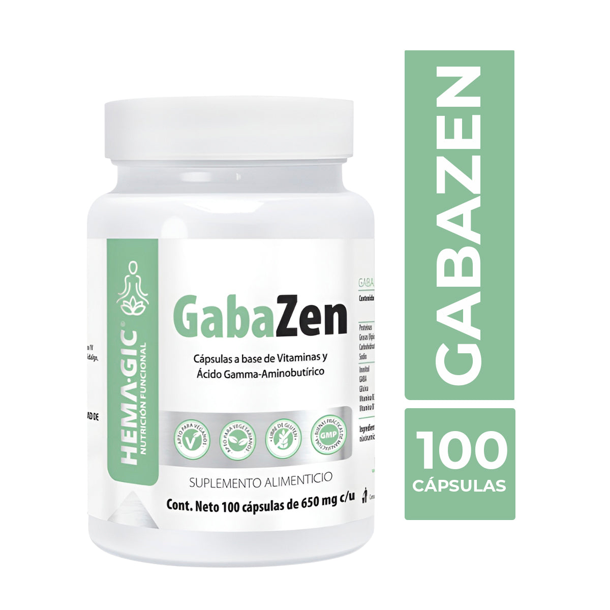 Hemagic GabaZen (Antes GAB P 100 cápsulas)