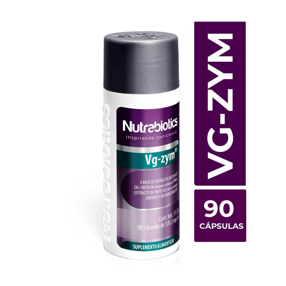 Nutrabiotics - Vg-zym Frasco x 90 cápsulas
