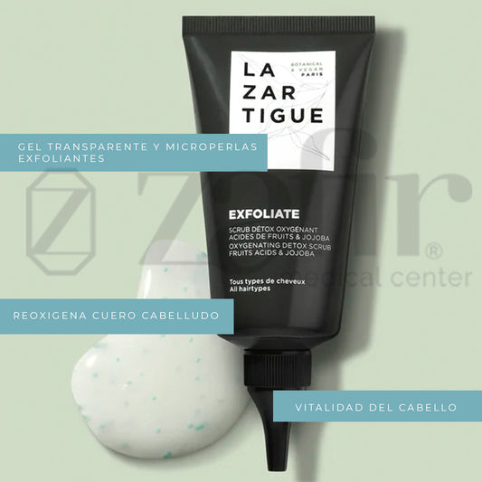 Lazartigue Exfoliate: Gel exfoliante, Exfoliante Desintoxicante Oxigenante