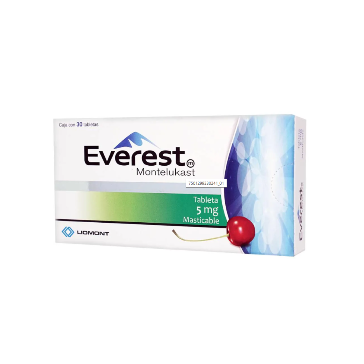 EVEREST MONTELUKAST 5 MG. 30 TABLETAS