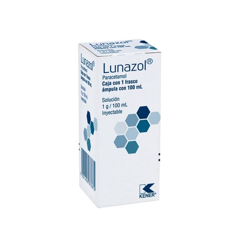 LUNAZOL PARACETAMOL KENER SOLUCIÓN INYECTABLE 1G / 100 ML