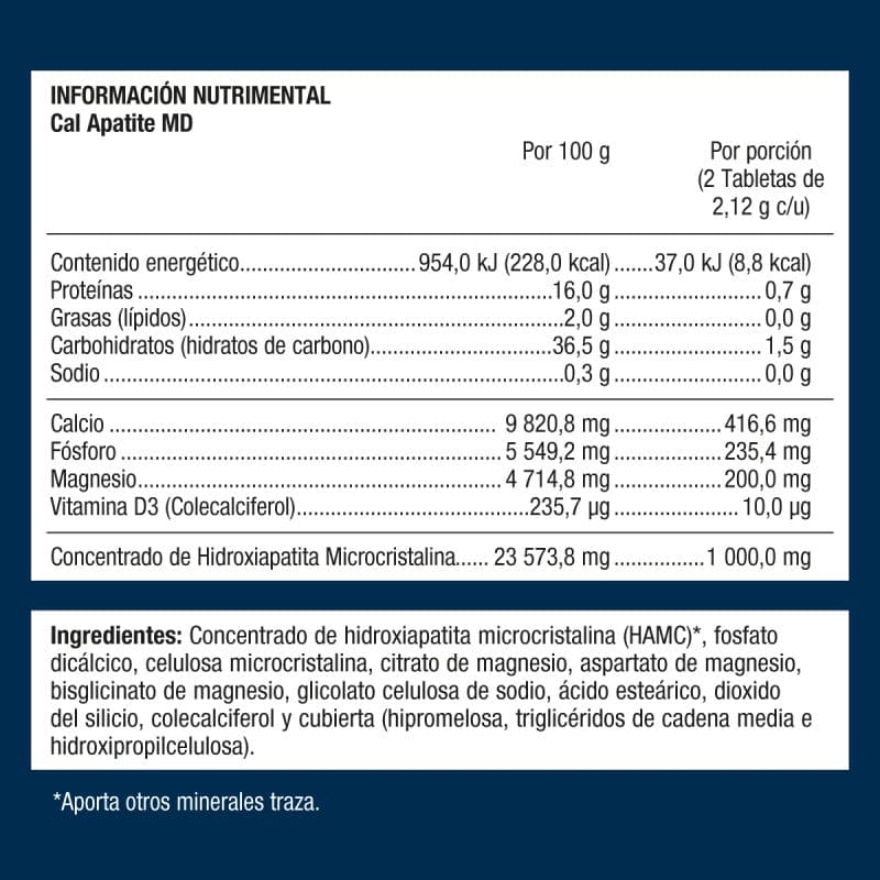 Metagenics - CAL APATITE MD 120 tabletas