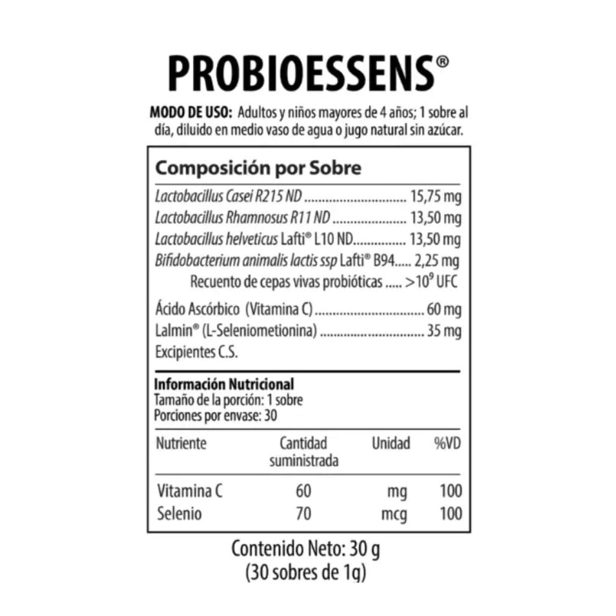 Nutrabiotics Probioessens con Probioticos, Vitamina C y Selenio