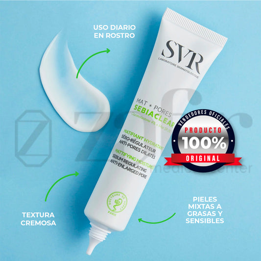 Crema De Tratamiento de Acné SVR MAT+PORES Sebiaclear