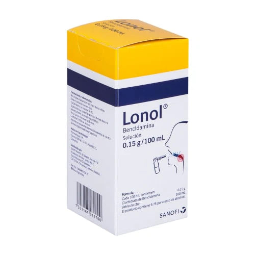 LONOL BENDIDAMINA SANOFI SOLUCIÓN 0.15 G/ 100 ML