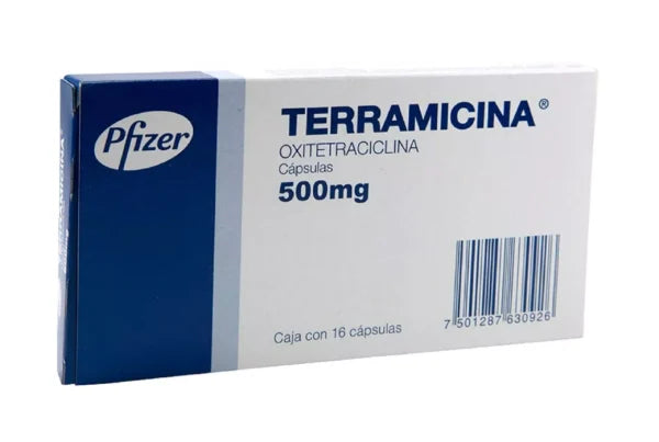 TERRAMICINA 500MG 16 CAPS | OXITETRACICLINA 500MG