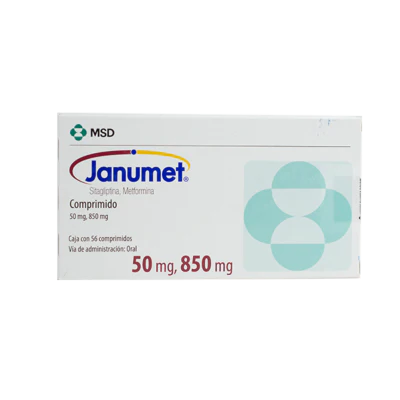 JANUMET. SITAGLIPTINA/METFORMINA 50MG/850MG. 56 COMPRIMIDOS