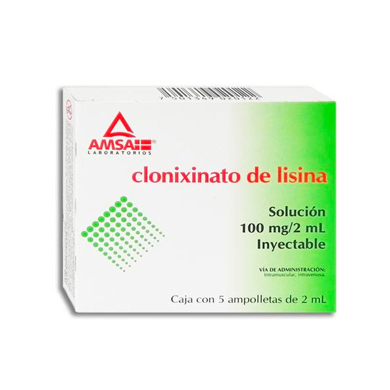 CLONIXINATO DE LISINA INY 100MG/2 ML AMSA