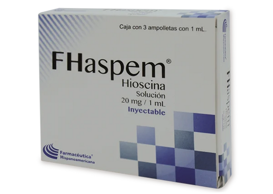 FHASPEN HIOSCINA SOLUCIÓN INYECTABLE 20 MG / 1 ML