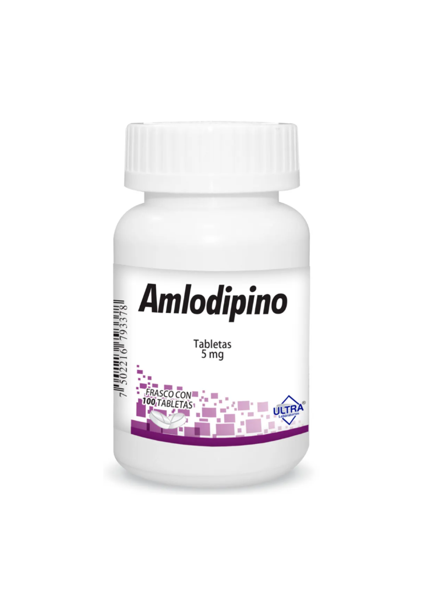 AMLODIPINO 5 MG. 100 TABLETAS