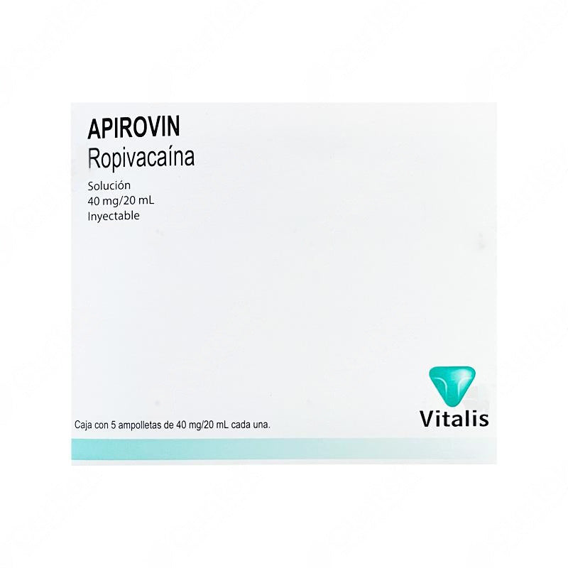 APIROVIN ROPIVACAÍNA VITALIS SOLUCIÓN INYECTABLE 40 MG / 20 ML