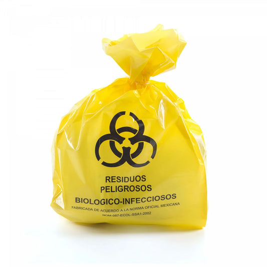 BOLSA AMBIDERM RESIDUOS BIOLOGICA AMARILLA 50X60 / CONTIENE 5 PIEZAS