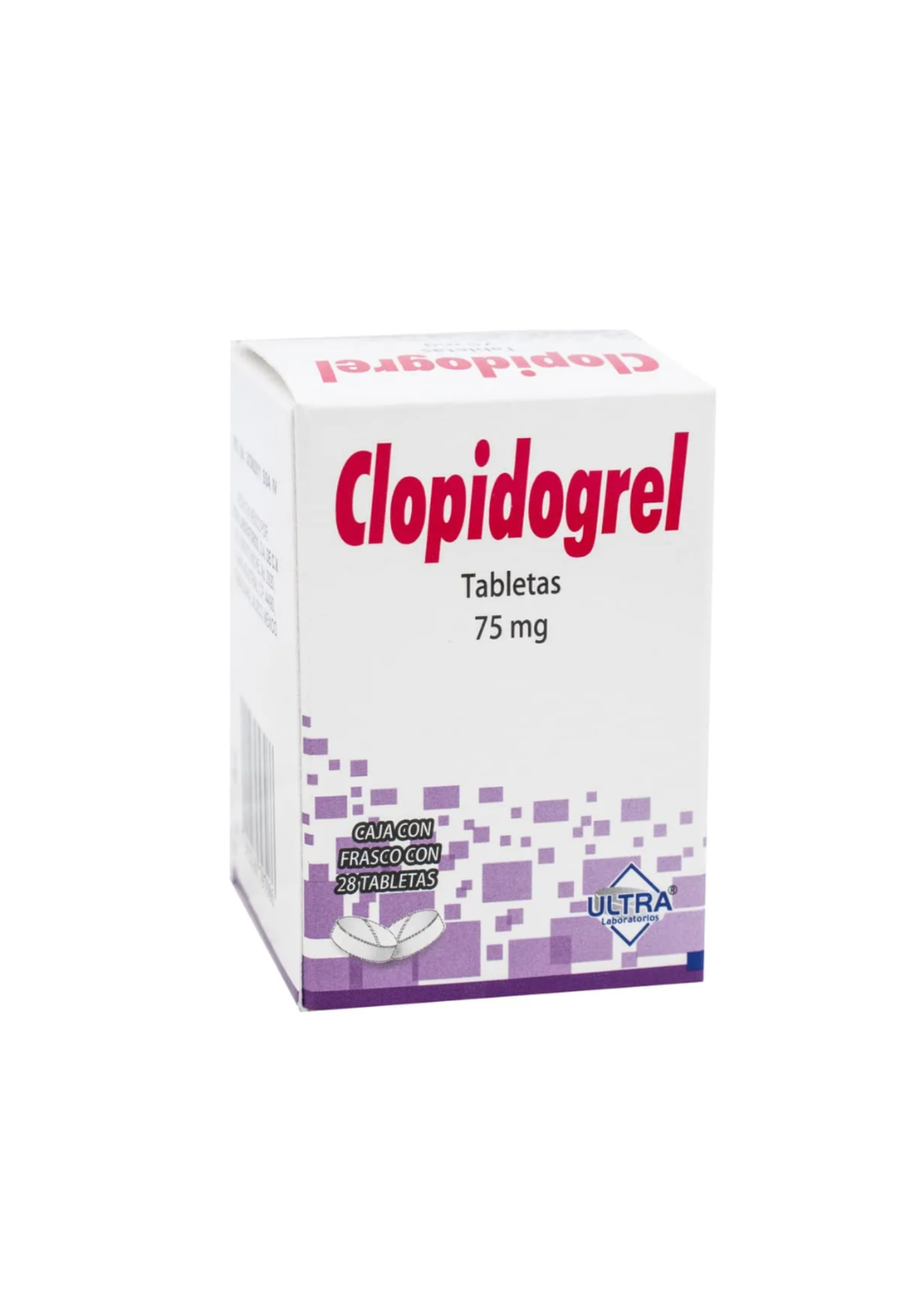 CLOPIDOGREL 75 MG. 28 GRAGEAS