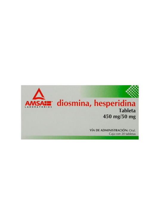 DIOSMINA/HESPERIDINA 450/50MG. 20 TABLETAS