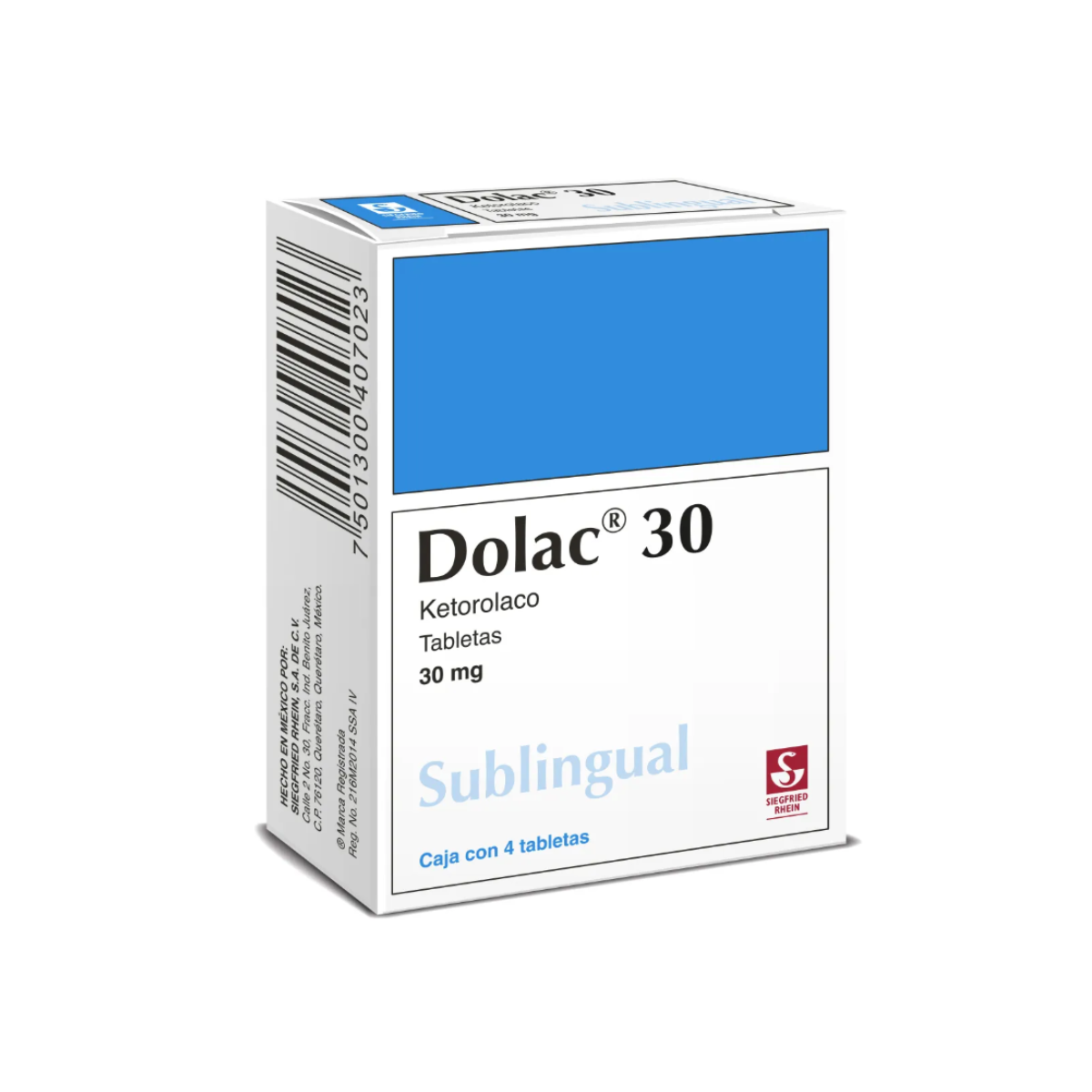 DOLAC SUBLINGUAL 30MG 4 TABS | KETOROLACO 30MG