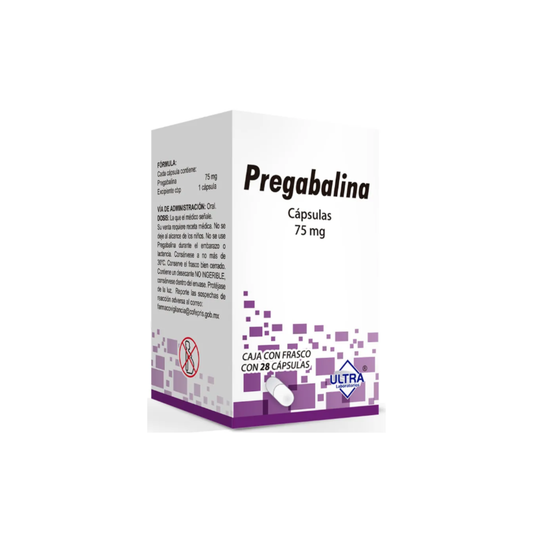PREGABALINA 75 MG. FRASCO CON 28 CÁPSULAS