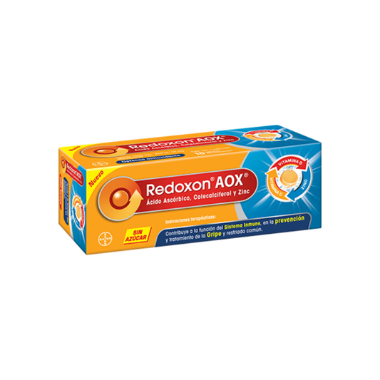 REDOXON AOX. ÁCIDO ASCÓRBICO 1000 MG/COLECALCIFEROL 400 UI/ZINC 10 MG. TUBO CON 10 TABLETAS AFERVESCENTES