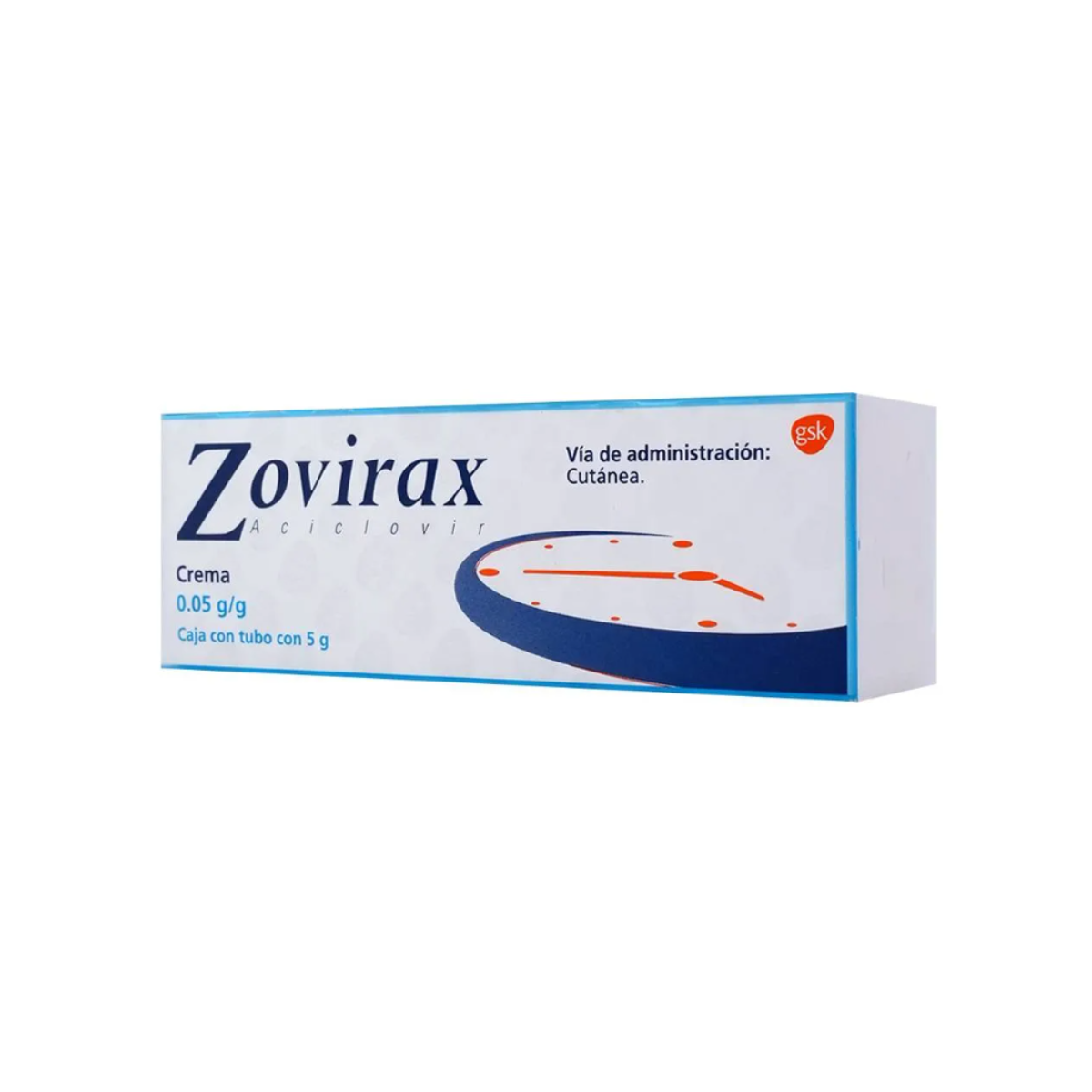 ZOVIRAX. ACICLOVIR CREMA 0.05 G/G. TUBO CON 5 G