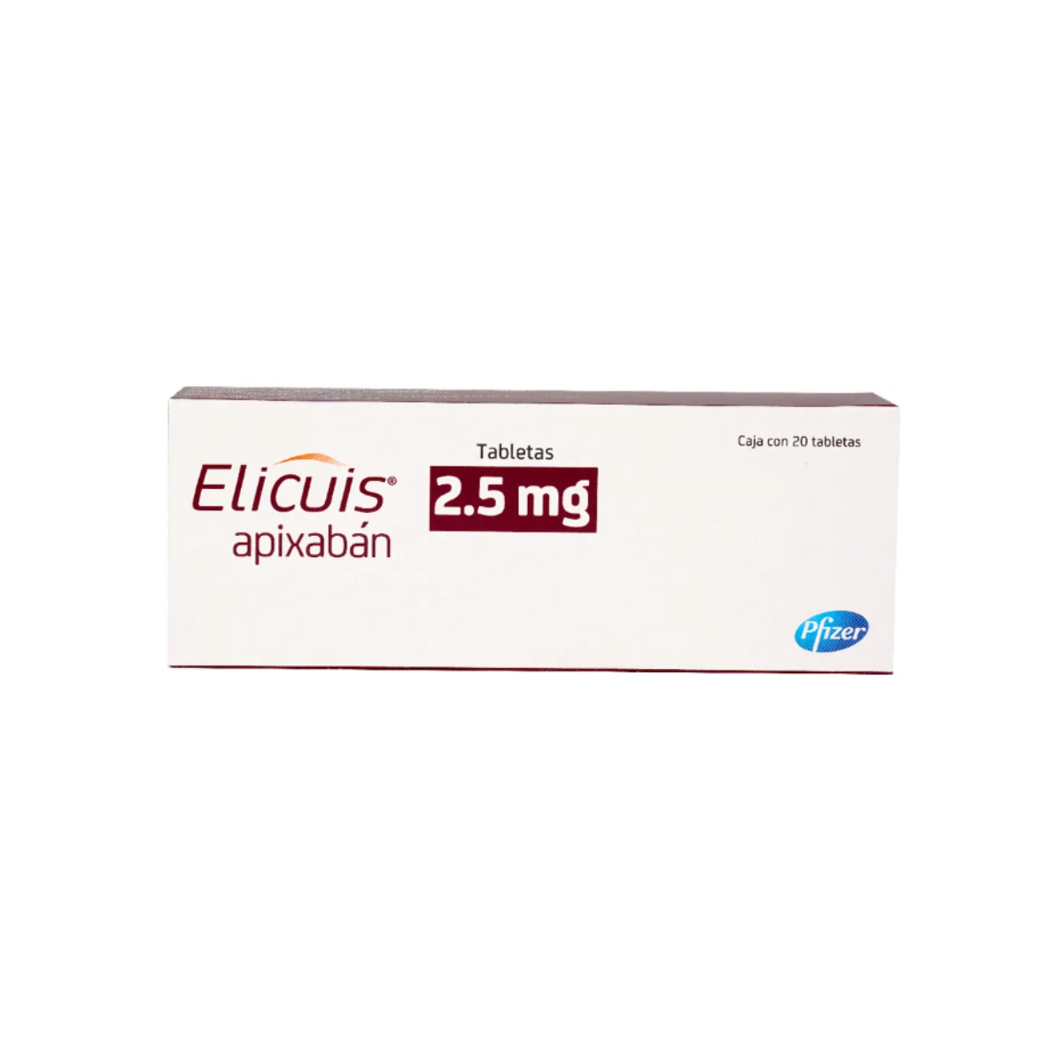 ELICUIS. APIXABÁN 2.5 MG. CAJA CON 20 TABLETAS