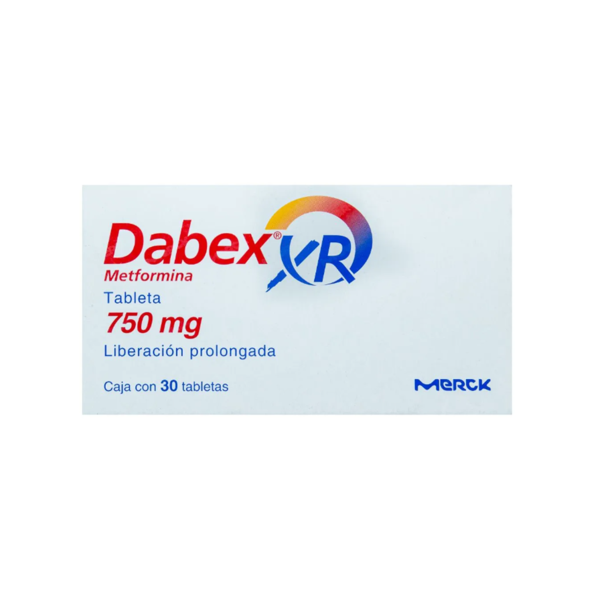 DABEX XR. METFORMINA 750 MG. CAJA CON 30 TABLETAS
