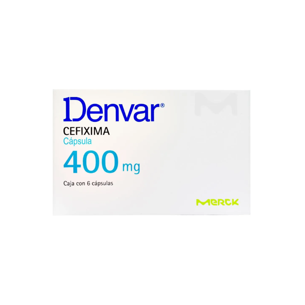 DENVAR. CEFIXIMA 400 MG. CAJA CON 6 CÁPSULAS