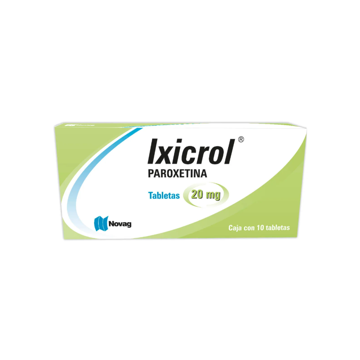 IXICROL. PAROXETINA 20 MG. CAJA CON 10 TABLETAS