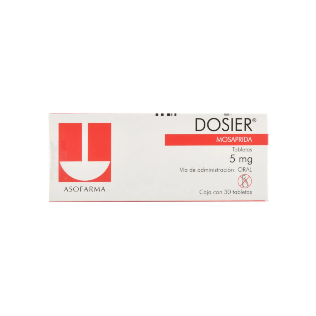 DOSIER. MOSAPRIDA 5 MG. CAJA CON 30 TABLETAS