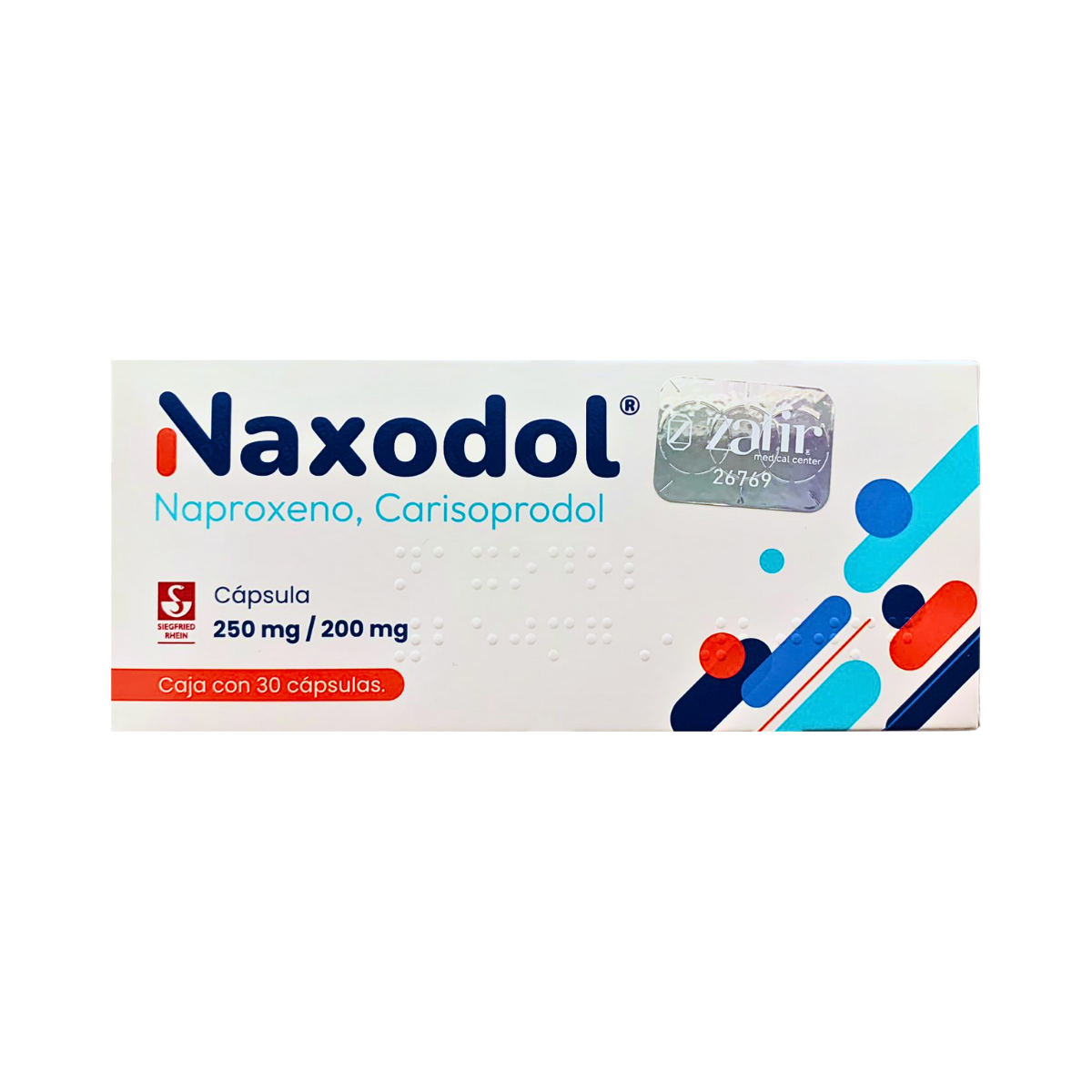 NAXODOL NAPROXENO, CARISOPRODOL 25O MG / 200 MG CAJA CON 30 CAPSULAS