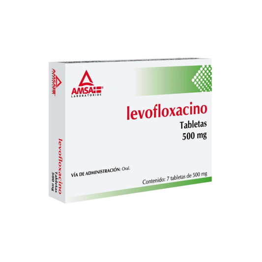 LEVOFLOXACINO 500 MG. CAJA CON 7 TABLETAS