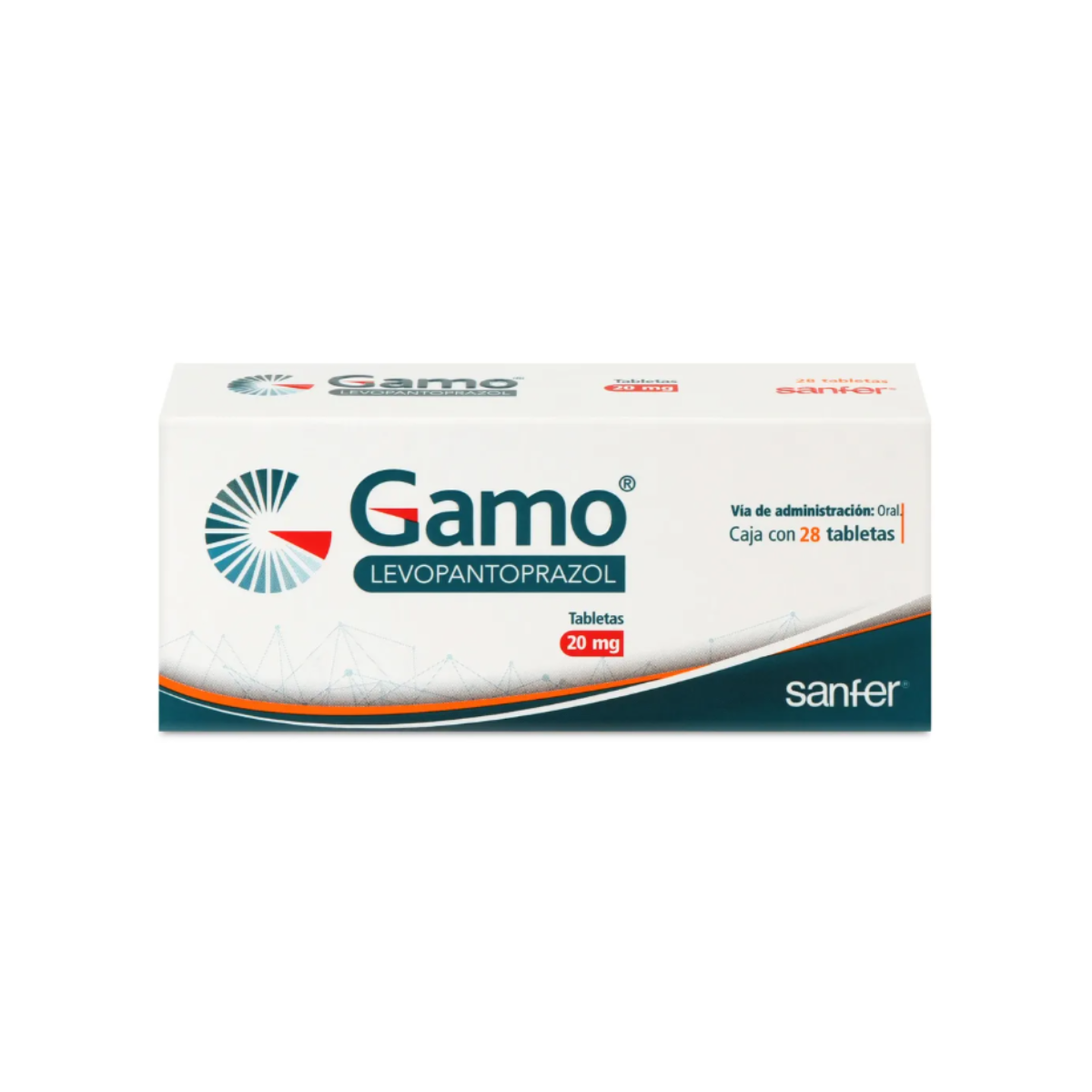 GAMO. LEVOPANTOPRAZOL 20 MG. CAJA CON 28 TABLETAS