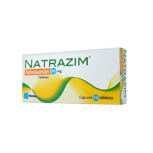 NATRAZIM. TELMISARTAN 80 MG. CAJA 14 TABLETAS