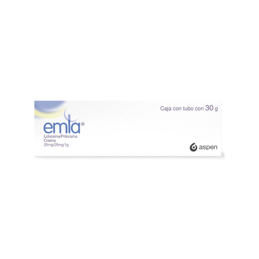 EMLA. LIDOCAÍNA 25MG/PRILOCAÍNA25MG/1 G. CREMA. TUBO CON 30 G
